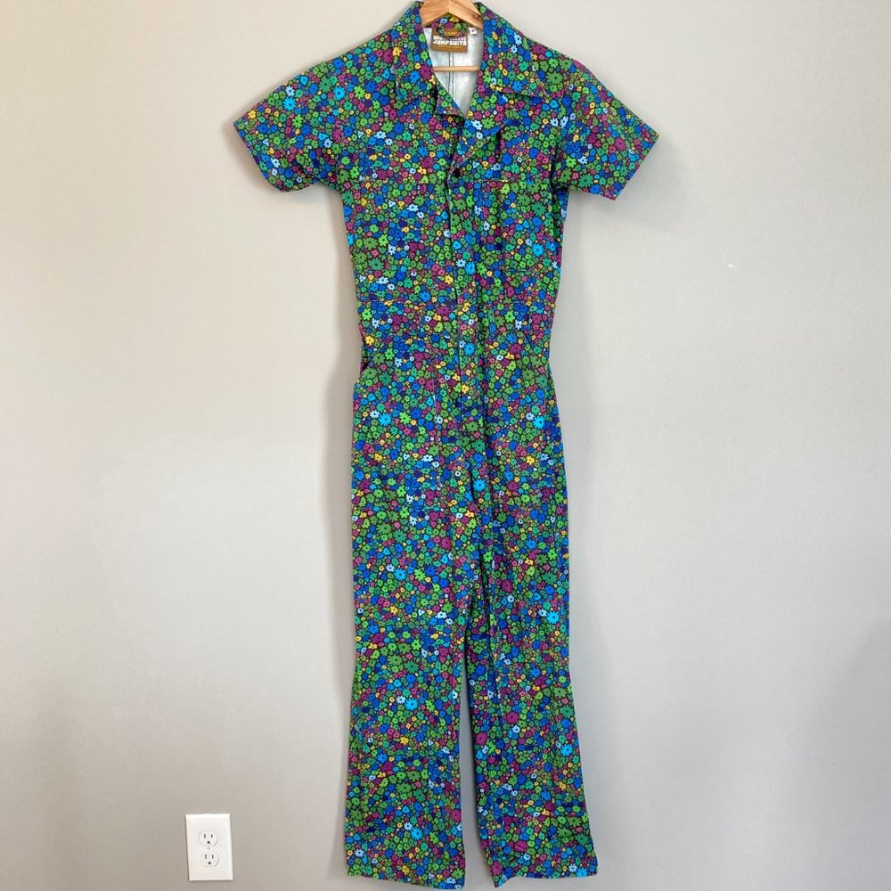 MOSS BLOSSOM 2.0 Big Bud Press Short Sleeve Jumpsuit Size Small NEW - Picture 12 of 16